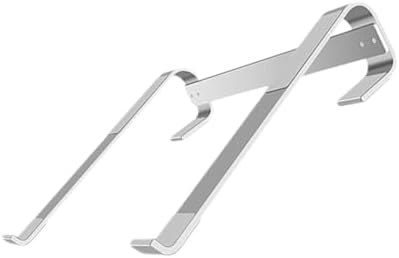 Aluminum Alloy Laptop Stand Ventilated Cooling Notebook Rack Portable Computer Holder Silver for Desk Use Compatible with MacBook and Notebooks
