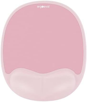 Ergonomic Mouse Pad for Vertical Mouse, Memory Foam(Blush Pink)