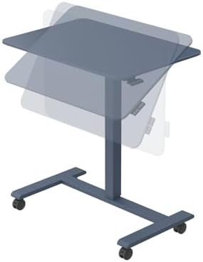 TopJob ANYDESK FOLD Mobile Standing Desk, Portable with Lockable Wheels, Foldable Stand Desk, Rolling Computer Workstations, Used for Home, Couch Side Table, Bedside Table in Bed Room Kitchen