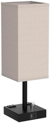 Bedside Table Lamps Set of 2 for Bedroom - Dimmable, USB C+A, 2 AC Outlets