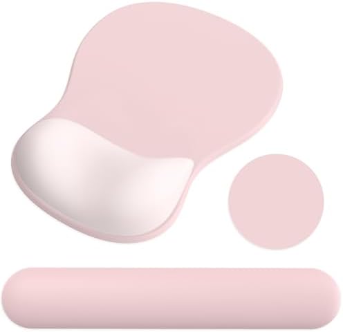 Ergonomic Mouse Pad with Wrist Rest and Keyboard Wrist Rest, Gel Mousepad