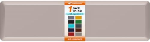 1-Inch Thick Anti-Fatigue Mat for Kitchen and Standing Desk, 20"x72", Khaki
