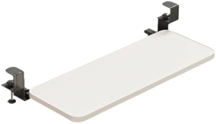 Desk Extension Tray, Desk Organizer, Armrest Tray, Keyboard Tray, Extension Made of Carbon Steel and MDF for Office Organization, 40cmx20cmx1.2cm