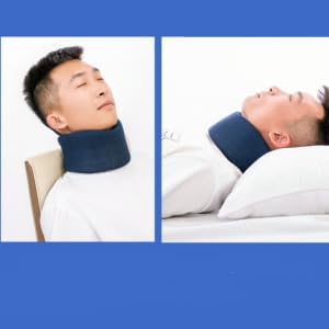 Neck Braces for Neck Pain and Support High-Density Comfort Cervical Collar for Vertebrae Stable and Aligned, Relieve Injury Spine Pressure – Neck Brace for Women & Men Sleeping, Working (1, Blue, Medium)