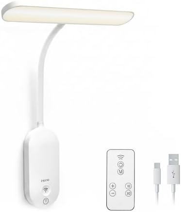 iHome Rechargeable Wall Light with Adjustable Gooseneck, Touch Controls, Dimmable, Warm & Cool Color Tones