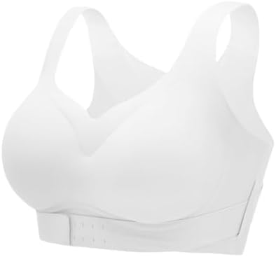 Posture Support Bras for Older Women Front Closure Crossback Wireless Bra Full Coverage Posture Correcting Bralette