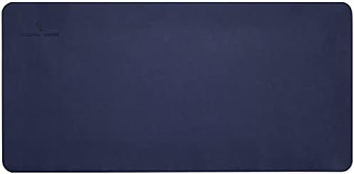 Gallaway Leather Desk Mat,Desk Writing Pad - Office Desk Pad, Large 36" x 17" Navy Blue, Desk Mats on Top of Desks, Gift Ready Elegant Computer Desk Mat Desk Cover Desk Pad Protector PU Leather