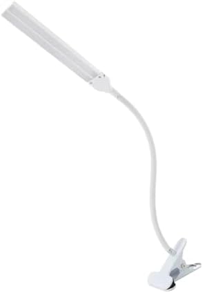 LED Desk Lamp with Double Heads for Eye Care and Dimming Options for Student and Office Use Adjustable Lamp with USB Power Supply (White)