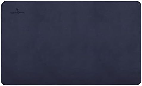 Gallaway Leather Desk Mat - Office Writing Desk Pad, Medium 24" x 14" Navy Blue, Gift Ready Elegant Computer Desk Cover Protector