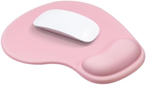 Office Mousepad with Wrist Support,9 * 7.5inch,Pink