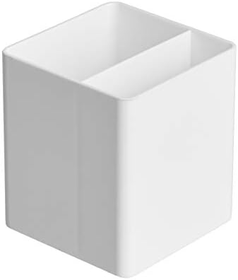 Amazon Basics Plastic Desk Organizer Pen Cup White