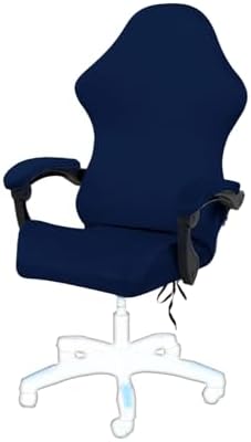 Gaming Chair Cover Set with Armrest Covers, Velvet Stretch Slipcover 1-Piece Form Fit Cover & Chair Armres Covers Included（no Chair） (Navy Blue)