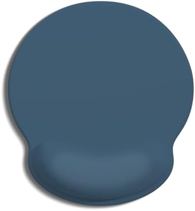 Auhoahsil Mouse Pad, Ergonomic Mouse Pad with Wrist Rest, Pain Relief Computer Gel Mouse Pad Wrist Support for Laptop, Mousepad with Non-Slip PU Base, Mouse Pads for Desk, Navy Blue