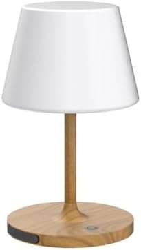 WEILAILUX Outdoor Table Lamp, Shower Lamp Waterproof (Wood Grain H9.6in)
