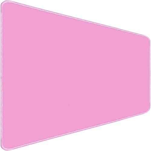 31.5" x 15.7" Waterproof Fabric Mouse Pad, Rubber Anti-Slip, Light Pink