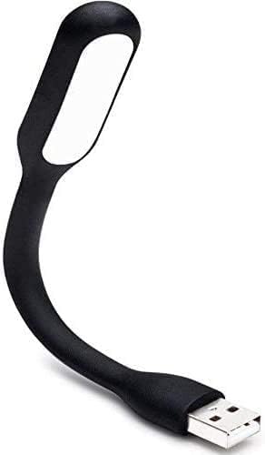 USB LED Light Lamp for Power Bank (10 PCS) Portable Eye Care Mini Night Light with Flexible Arm, USB Gooseneck Reading Lamps Book Light,Compatible for Desktop, Notebook Laptop (10-Black)