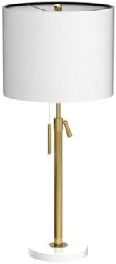 Qingmiao Gold Table Lamps Set of 2, 22" to 30" Adjustable Nightstand Lamps for Bedroom, Dimmable End Table Lamps for Living Room Console Entry Farmhouse Home Decor, New House Warming Gifts