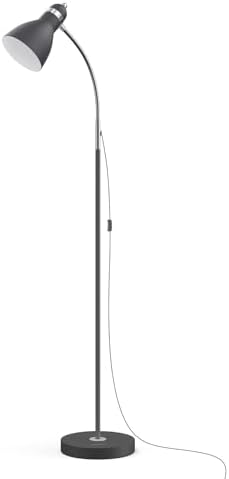 LEPOWER Floor Lamp, Metal Standing Lamp with Adjustable Gooseneck for Dorm