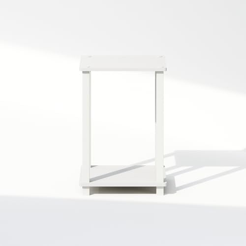 Furinno Simplistic Toolless 2-Tier Compact Night Stand, White