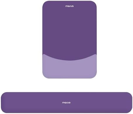 MOSISO Wrist Rest Support Mouse Pad & Keyboard Set, Imperial Purple