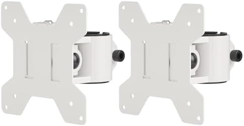 suptek Single Head and Plate Vesa Pole Mount Bracket for Suptek Monitor Mount,White(MD6TBW-2)