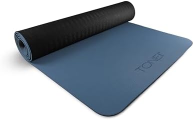 TONE Fitness 1/4" Yoga Mat, Non-Slip Exercise & Pilates Mat with Strap