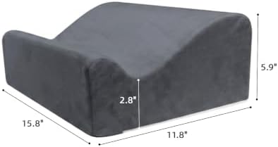 Work Foot Rest Under Desk,Ergonomic Footrest & Washable Cover Grey