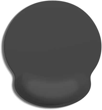 Auhoahsil Mouse Pad, Ergonomic Mouse Pad with Wrist Rest, Pain Relief Computer Gel Mouse Pad Wrist Support for Laptop, Mousepad with Non-Slip PU Base, Mouse Pads for Desk, Dark Gray