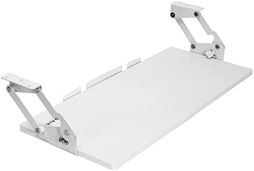 VIVO White Under Desk 27 x 11 in Adjustable Keyboard Tray, MOUNT-KB08SW