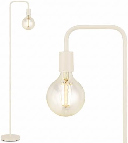 BoostArea Kahki Floor Lamp 63 inch, Modern Cute Floor Lamp, Metal Standing Lamp, E26 Socket, On/Off Footswitch, ETL Listed, Tall Thin Skinny Cool Kids Lamp for Living Room, Bedroom Decor, Minimalist