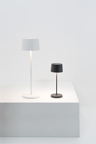Zafferano, Olivia Pro Micro, Rechargeable Cordless Table Lamp, Dark Gray