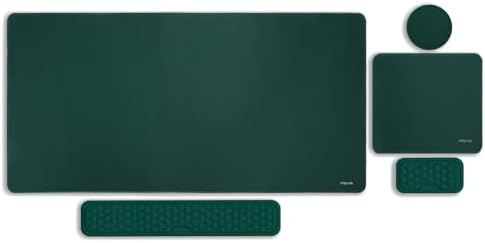 MOSISO Large Gaming Mouse Pad&Massage Keyboard Wrist Rest, Peacock Green