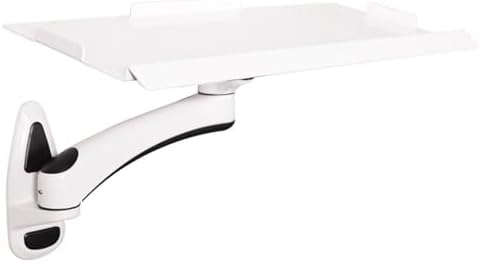Keyboard Tray Wall Mount, Wall Mount Typing Platform, Sit-Stand Keyboard and Mouse Tray, Tilt, Full Motion Swivel, Holds Up to 8KG, Fits Standard Gaming Keyboar,White-45cm