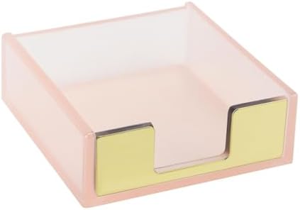 MultiBey Pink Sticky Notes Memo Pad Holder Dispenser
