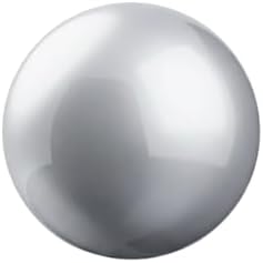 SANWA Small Trackball 34mm/1.34in, Replacement Ball for Logitech M575, M570, MX Ergo, ELECOM, Kensington, Perixx, and Other Compatible Trackball Mice, Glossy Silver