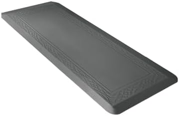 Anti-Fatigue Kitchen Mat, Waterproof Non-Slip Runner for Home & Office, Ergonomic Standing Desk Pad, Durable Commercial Floor Mat (Gray, 51cm x 107cm x 2cm)