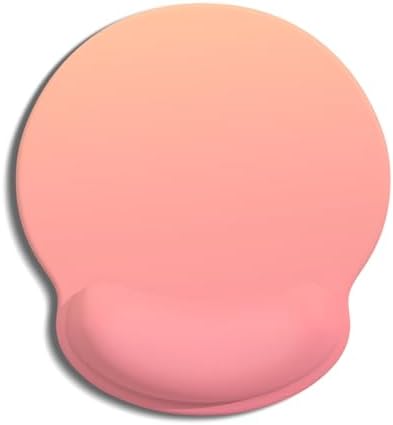 Auhoahsil Mouse Pad, Ergonomic Mouse Pad with Wrist Rest, Pain Relief Computer Gel Mouse Pad Wrist Support for Laptop, Mousepad with Non-Slip PU Base, Mouse Pads for Desk, Pink Gradient