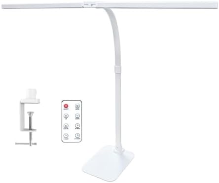 LED Desk Lamp with Clamp and Base, Dual Head Monitor Light