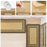 KIMODE Anti Fatigue Cushioned Kitchen Mats for Floor,Vintage Kitchen Rugs
