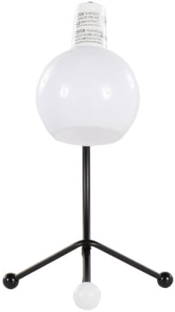 Desk Lamp with Brass Arc & Frosted Glass Globe, Adjustable for Office Dorm