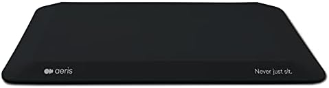 aeris Muvmat - Thick Anti Fatigue Mat for Standing Desks – Premium Kitchen Mat- Ergonomic 2-Zone Standing Desk Mat - Durable Non- Slip Home Office Mat with Pure Black Cover