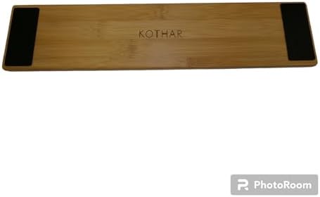 Kothar Wooden/Bamboo Keyboard Wrist Rest - Ergonomic Design, Comfortable Support for Mechanical Keyboards, Office & Gaming Use (Compact, Natural)