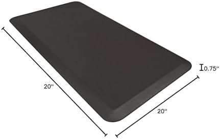 NewLife by GelPro Anti Fatigue Mat: Eco-Pro Foam Anti-Fatigue Comfort Mat - Standing Desk Pad - Professional Floor Mats for Commercial & Industrial Work - 20” x 48” Non Slip Ergonomic Mat - Black
