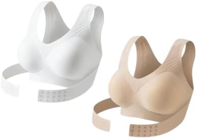 Posture Corrector Bras Women Front Closure Cross Back Wireless Posture Bra