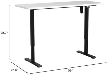 VIVO White 60 x 24 in Standing Desk, DESK-KIT-B06W