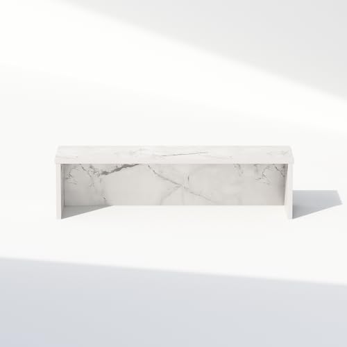 Furinno Classic Desk Organizers and Accessories, 23-Inch Desk Organizer, Desktop Organizer, for Office Supplier, Marble White