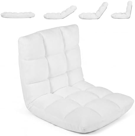 COSTWAY Floor Chair, 14 Positions Adjustable Floor Gaming Chair