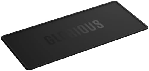 GLORIOUS Gaming Sound Dampening Keyboard Mat - Stitched Edges, Absorbs Keyboard Sounds & Vibrations, Machine Washable, Non-Slip Base, Fits Most Tenkeyless Keybaords - Black