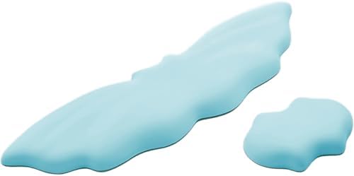 Halloween Bat Keyboard Wrist Rest Set, Ergonomic PU Leather Wrist Support for Keyboard & Mouse, Soft Memory Foam Wrist Pad with Non-Slip Base for Office, Gaming, Laptop & Compute(Blue)