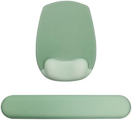 Wrist Rest for Keyboard and Mouse, Ergonomic Gel Computer Keyboard Wrist Rest with Memory Foam, Keyboard Wrist Support Pad for Long Hours of Work, Gaming, Studying-Relieve Wrist Pain (GD-Green)